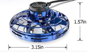 Mini OVNI con Luz Spinner con carga USB-Azul